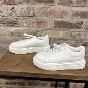 John Zee White Platform Sneakers 10